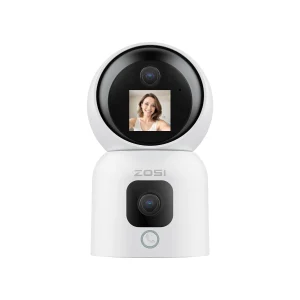 ZOSI 360° Smart Home Security Camera PTZ Auto Tracking Baby Monitor